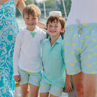 Umbrella Print Men's Bathing Suit