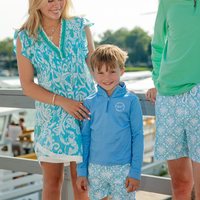 STS x Poupette St Barth Blue Sasha Mini Dress