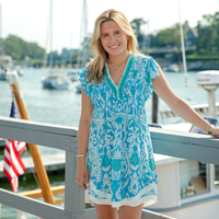 STS x Poupette St Barth Blue Sasha Mini Dress