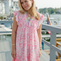 STS x Poupette St Barth Pink Sasha Mini Dress