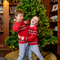 Red Kids Fair Isle Sweater