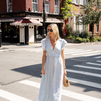 Animal Print V-Neck Flutter Sleeve Maxi Dress