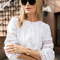 White Button Front Blouse