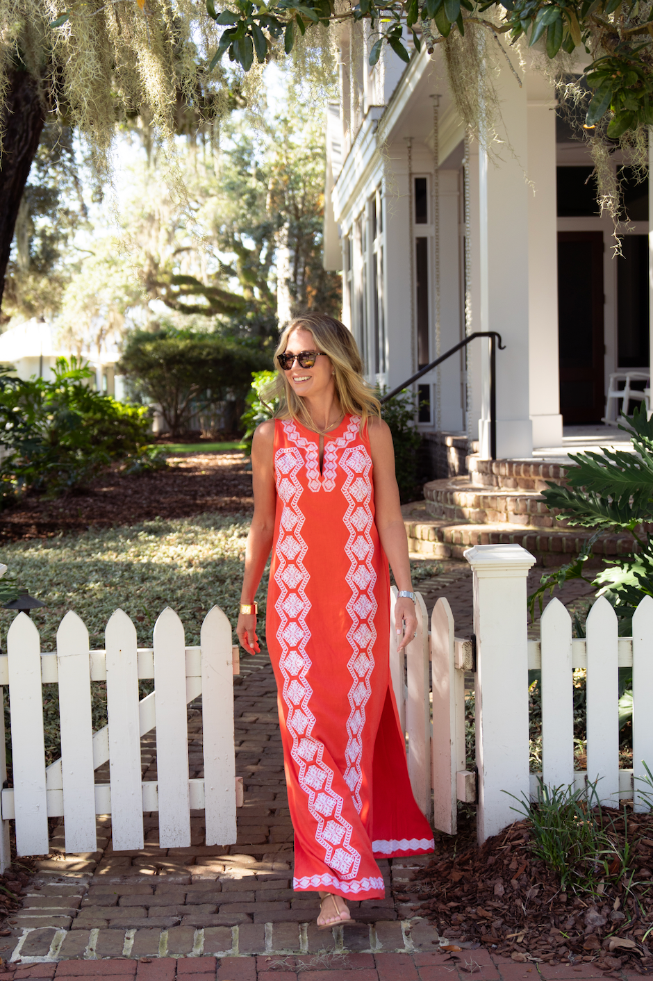 Sail to Sable Coral Blythe Dress Coral / M / CSP2606