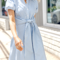 Blue & White Stripe Abby Dress