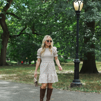 The Uptown Smocked Puff Sleeve Mini Dress
