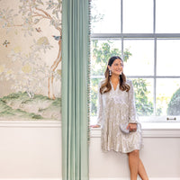 Silver Sequin Charlotte Dress