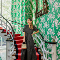 Black Jacquard Marie Maxi Dress