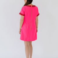 Hibiscus & Red Embellished Tracy Dress