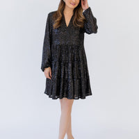 Black Sequin Charlotte Dress