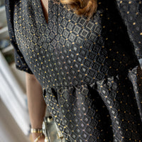 Black Jacquard Marie Maxi Dress