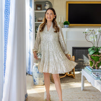 Silver Sequin Charlotte Dress