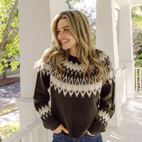 Olive Fair Isle Sweater