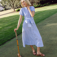 PRE-ORDER Blue & White Stripe Abby Dress