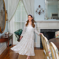 Silver Anne Sequin Midi Dress