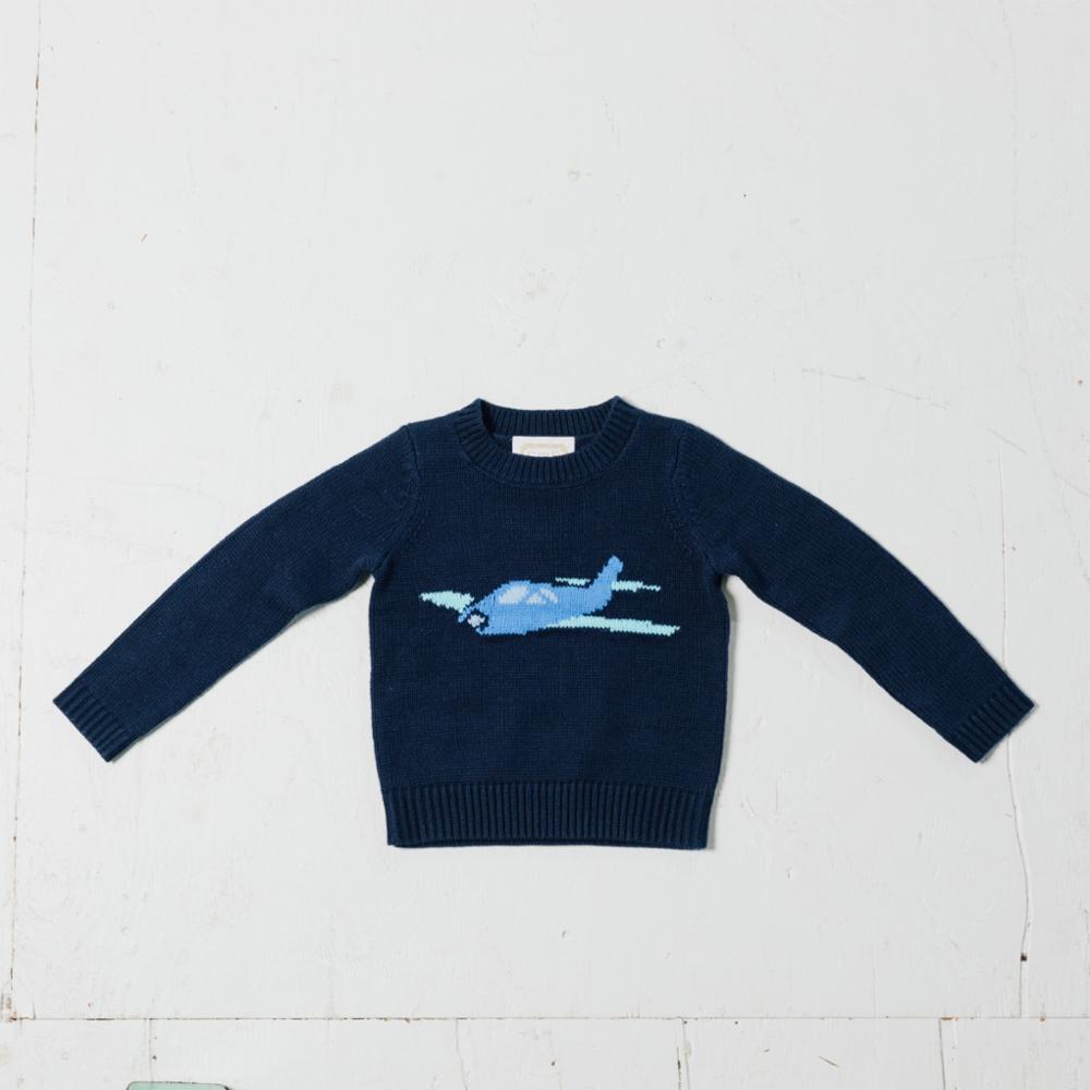 Intarsia Sweater Blue