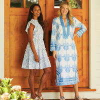 Floral Vine Print Ruffle Neck Dress