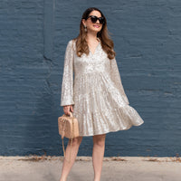Silver Charlotte Sequin Dress