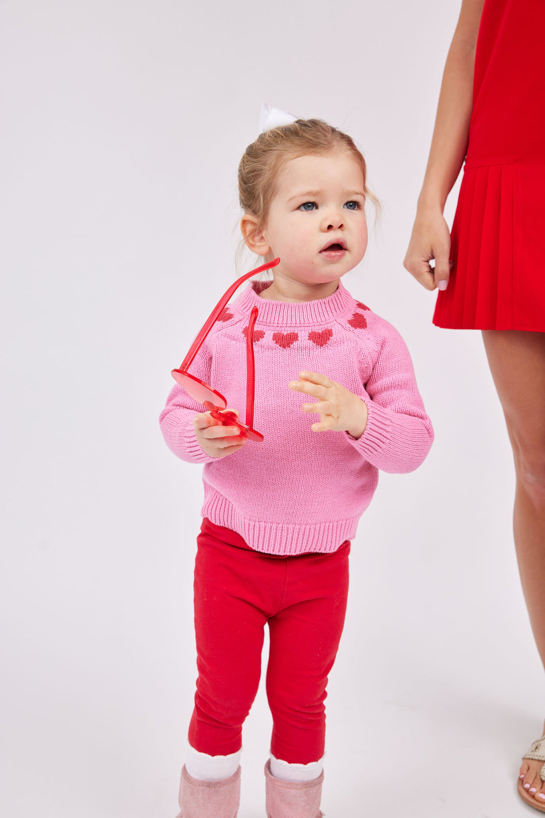 Candy Pink Kids Heart Sweater