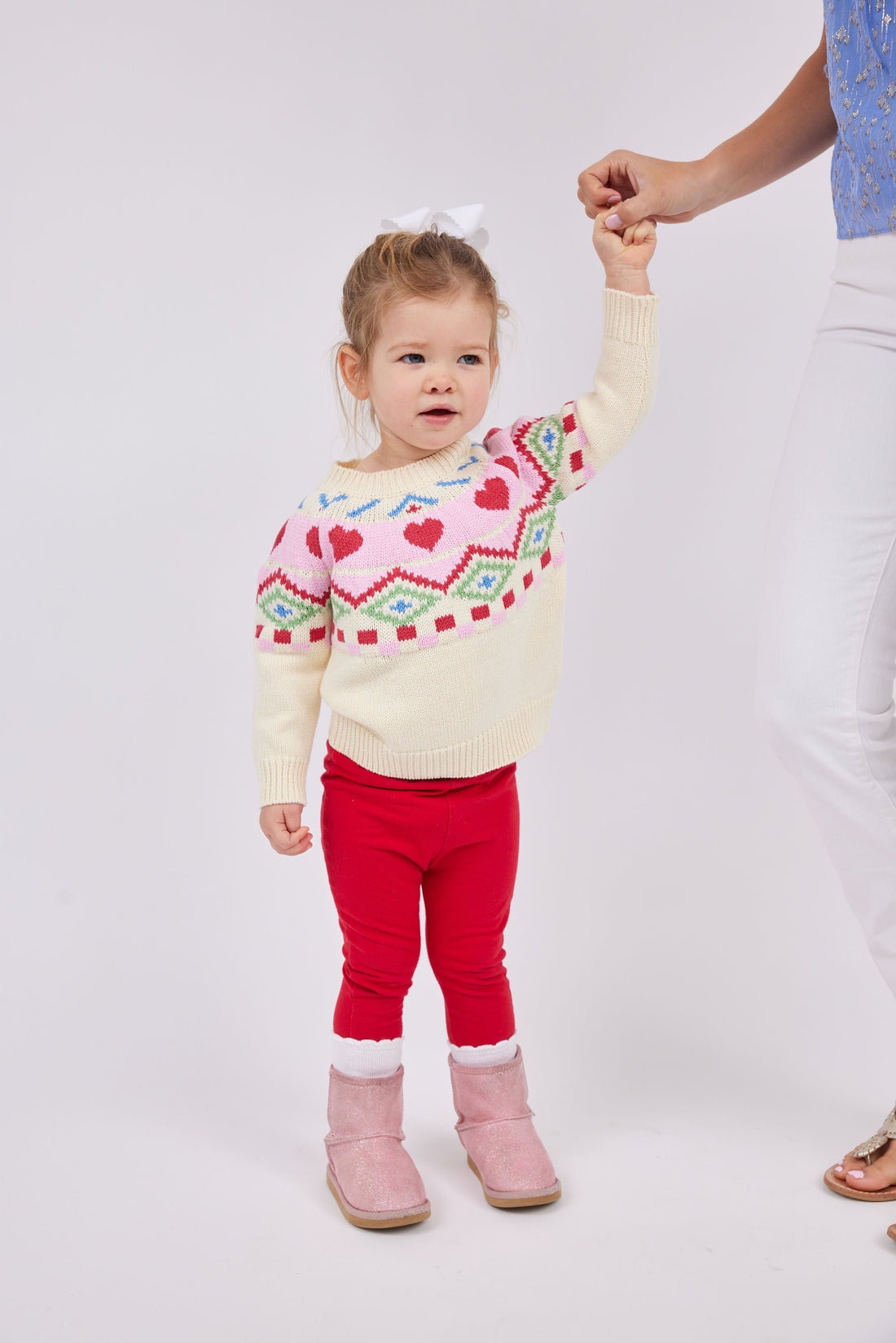 Ivory Kids Heart Fair Isle Sweater