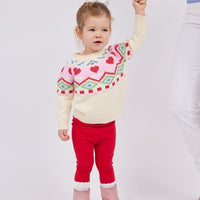 Ivory Kids Heart Fair Isle Sweater