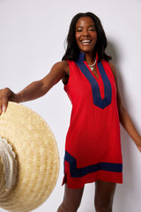 Red Sleeveless Classic Tunic