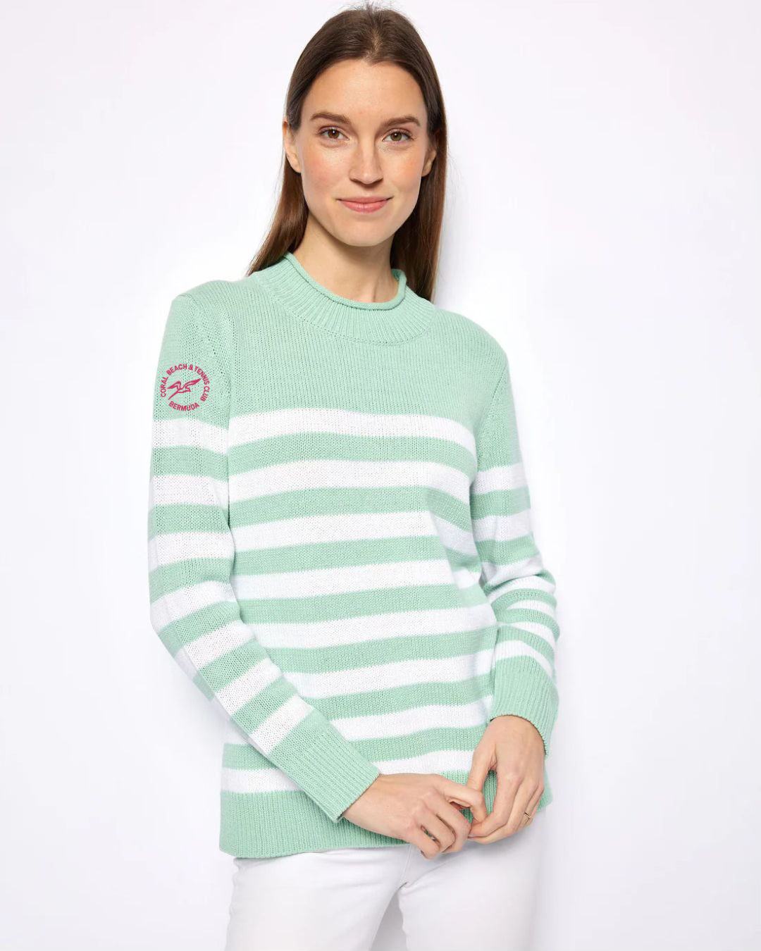 CBC Cabbage & White Stripe Sweater