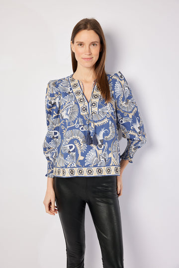 STS x CK Bradley Puff Sleeve Top with Tassels