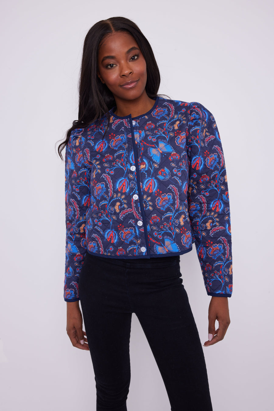 Aztec Floral Button Front Jacket