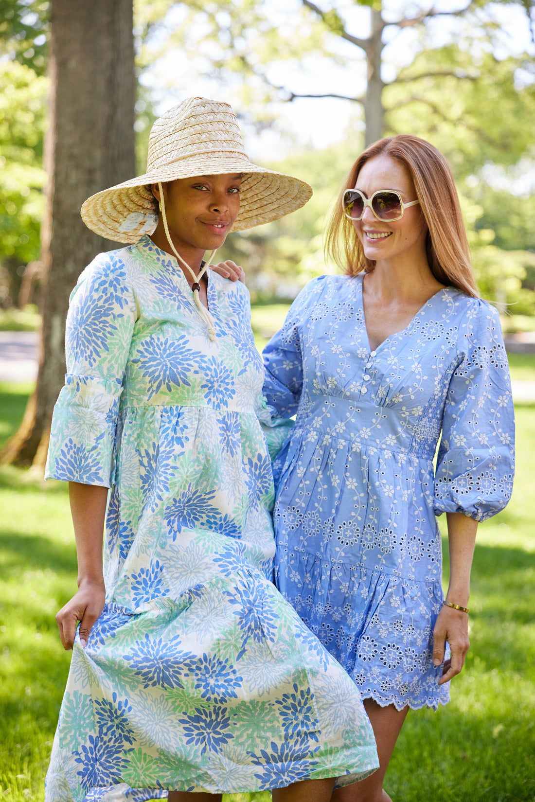 Sail to Sable Hydrangea Eyelet V-Neck Button Front Dress HYDRANGEA/WHITE Eyelet / XXS / SU2333 Sail to Sable Hydrangea Eyelet V-Neck Button Front Dress HYDRANGEA/WHITE Eyelet / XXS / SU2333
