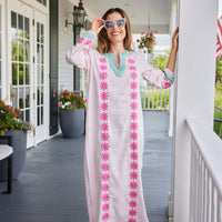 Embroidered Blush Caftan