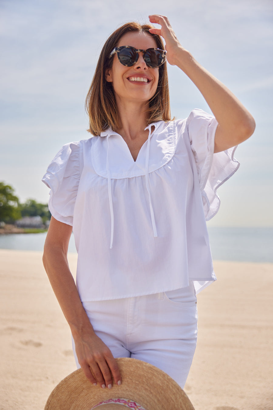 White Tie Front Cabana Top