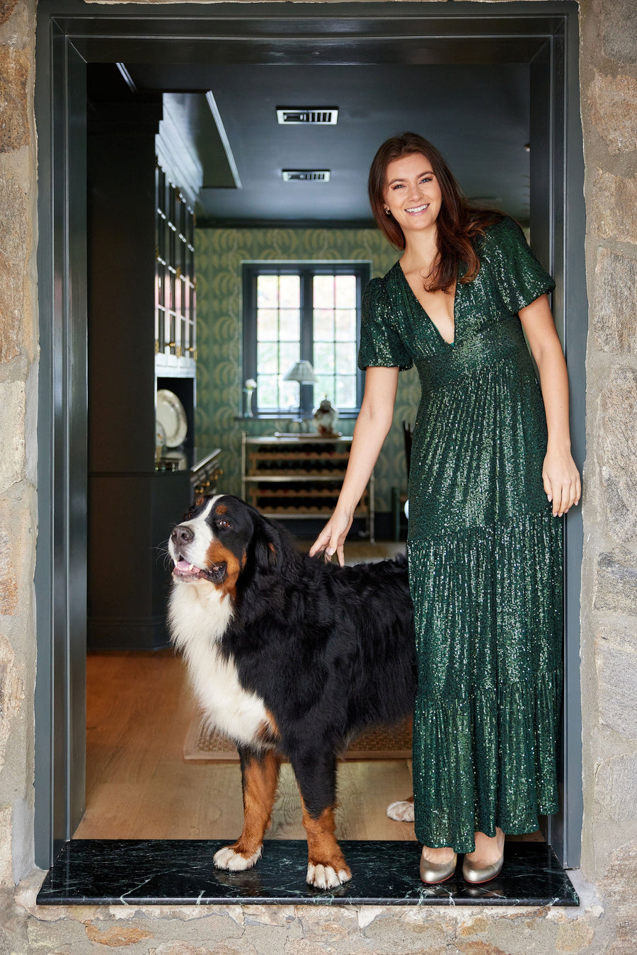 Emerald Ava Sequin Maxi Dress