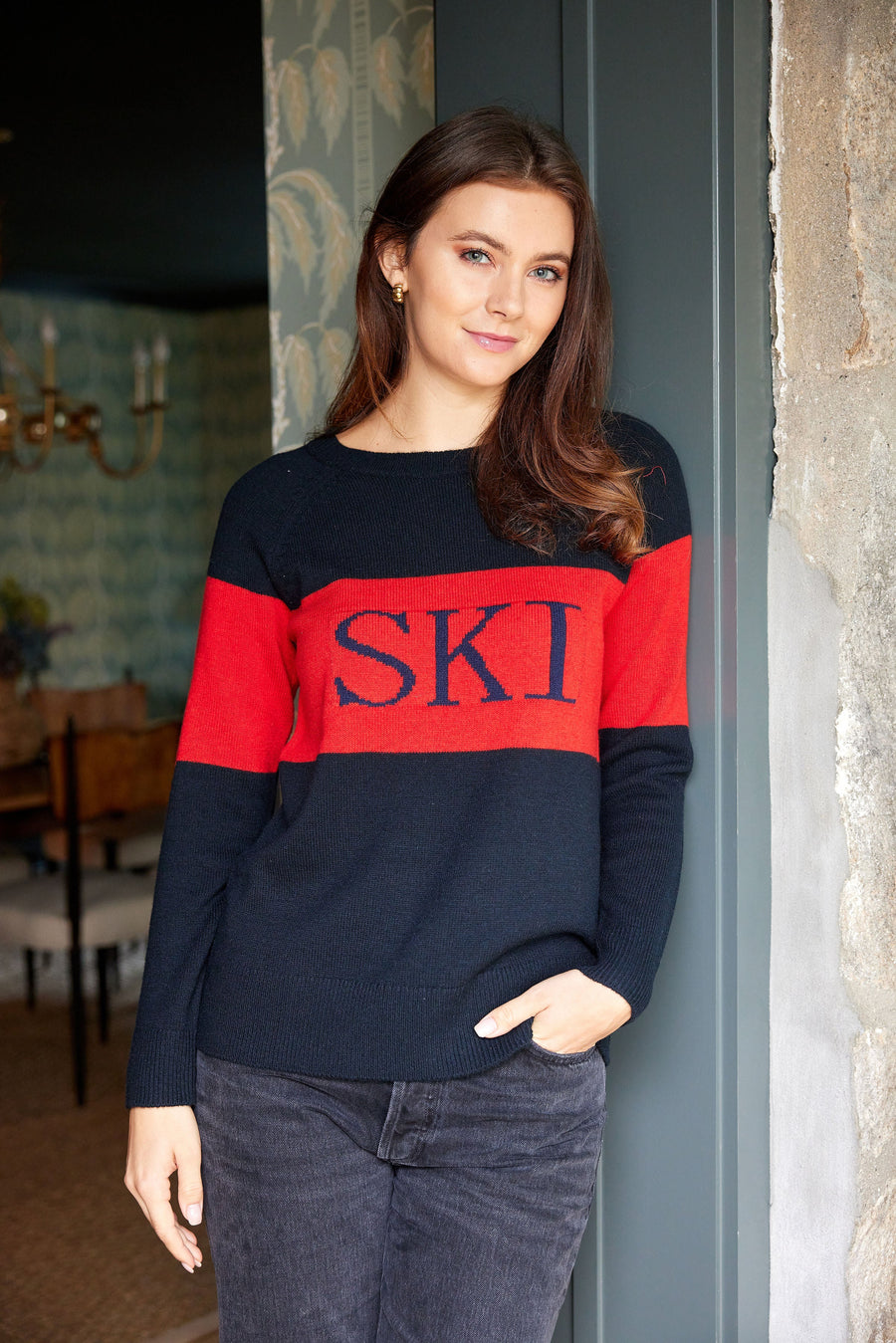 Colorblock Ski Sweater