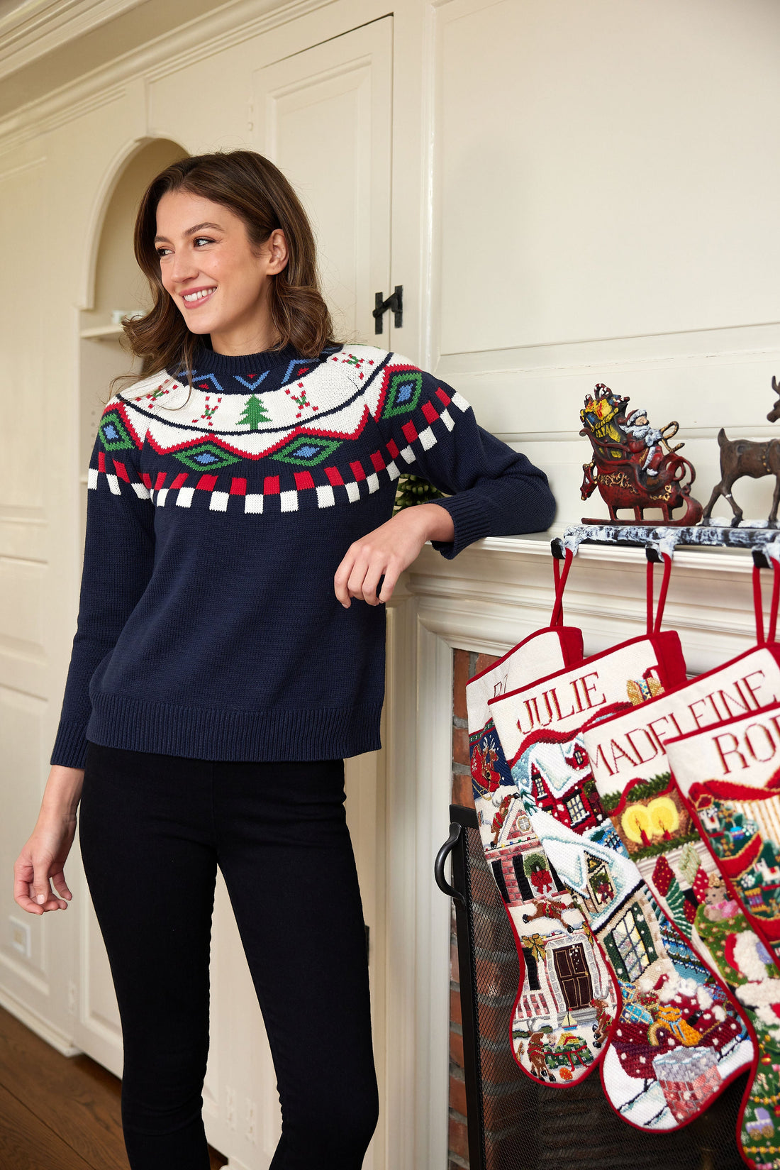 Navy Fair Isle Ski Sweater