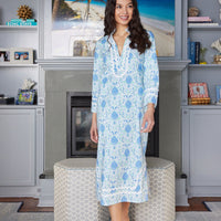 Pineapple Print Caftan with Ric-Rac