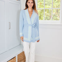 Periwinkle & Mint Tie Front Cardigan