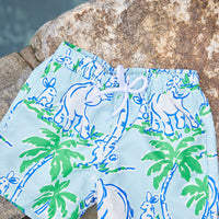 Elephant Print Kids' Swim Trunks