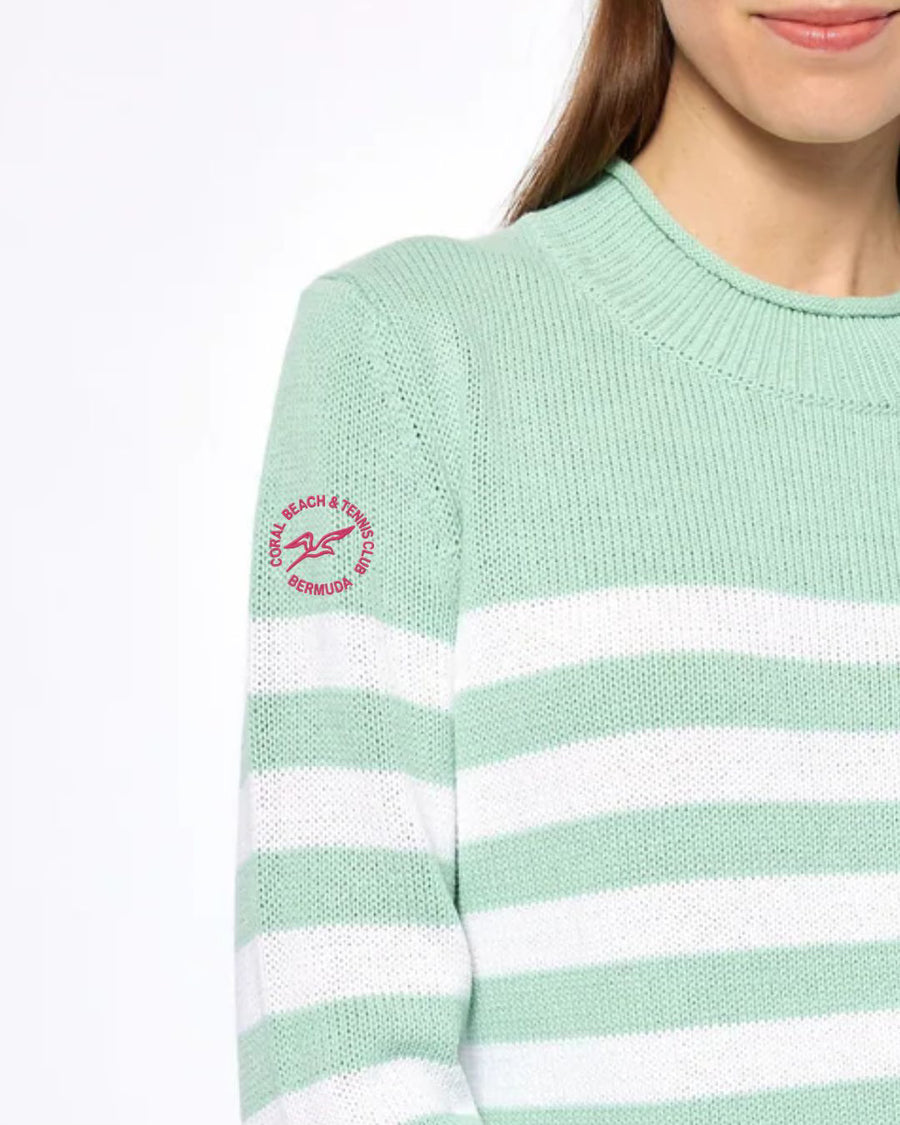 CBC Cabbage & White Stripe Sweater
