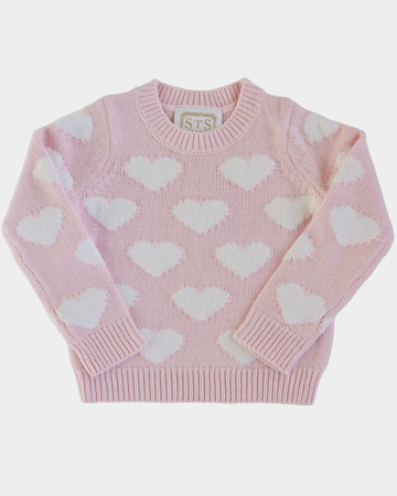Candy Pink Kids Heart Sweater