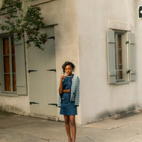 Navy Embellished Shift Dress