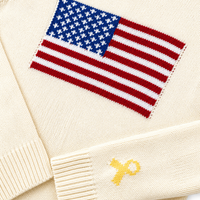 Pediatric Cancer Awareness Classic Ivory Flag Sweater