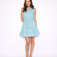 Baltic Sea Eyelet Smocked Waist Dress