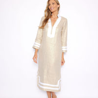 Gold Long Sleeve Classic Maxi Tunic