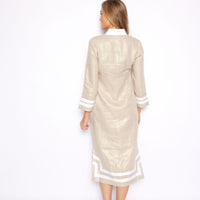 Gold Long Sleeve Classic Maxi Tunic