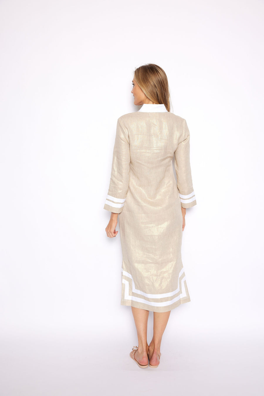 Gold Long Sleeve Classic Maxi Tunic