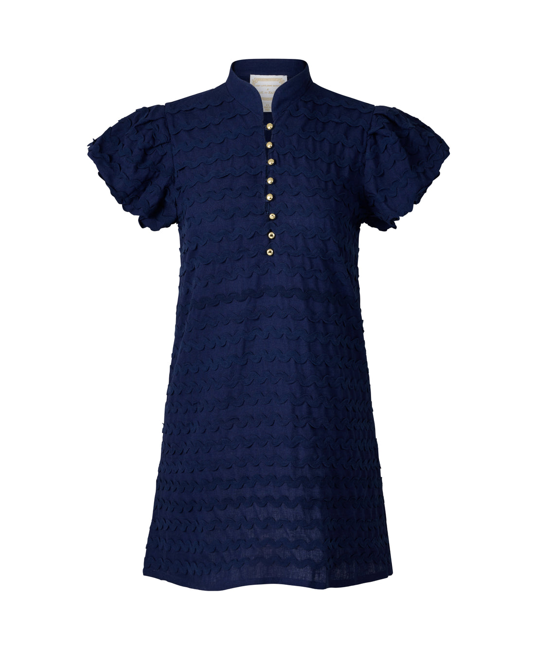 Navy Jane Puff Sleeve Dress