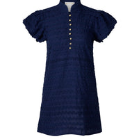 Navy Jane Puff Sleeve Dress