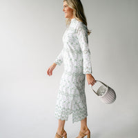Gasparilla Green Eyelet Button Front Caftan