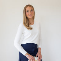 Fog White Chandler Sweater